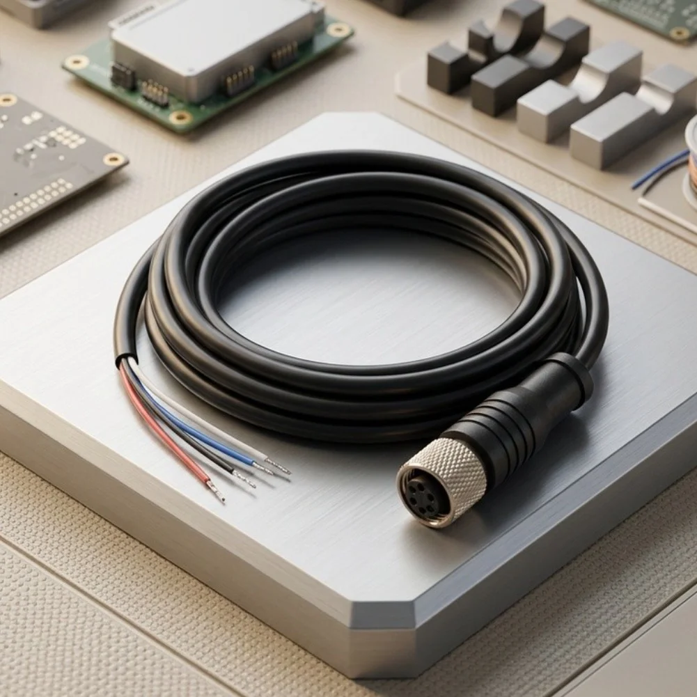 12mm 3 Pin Female Connector Cable 2M PVC Sensor Aviation Socket Straight Right Angle All Copper Conductor 360 For Protection