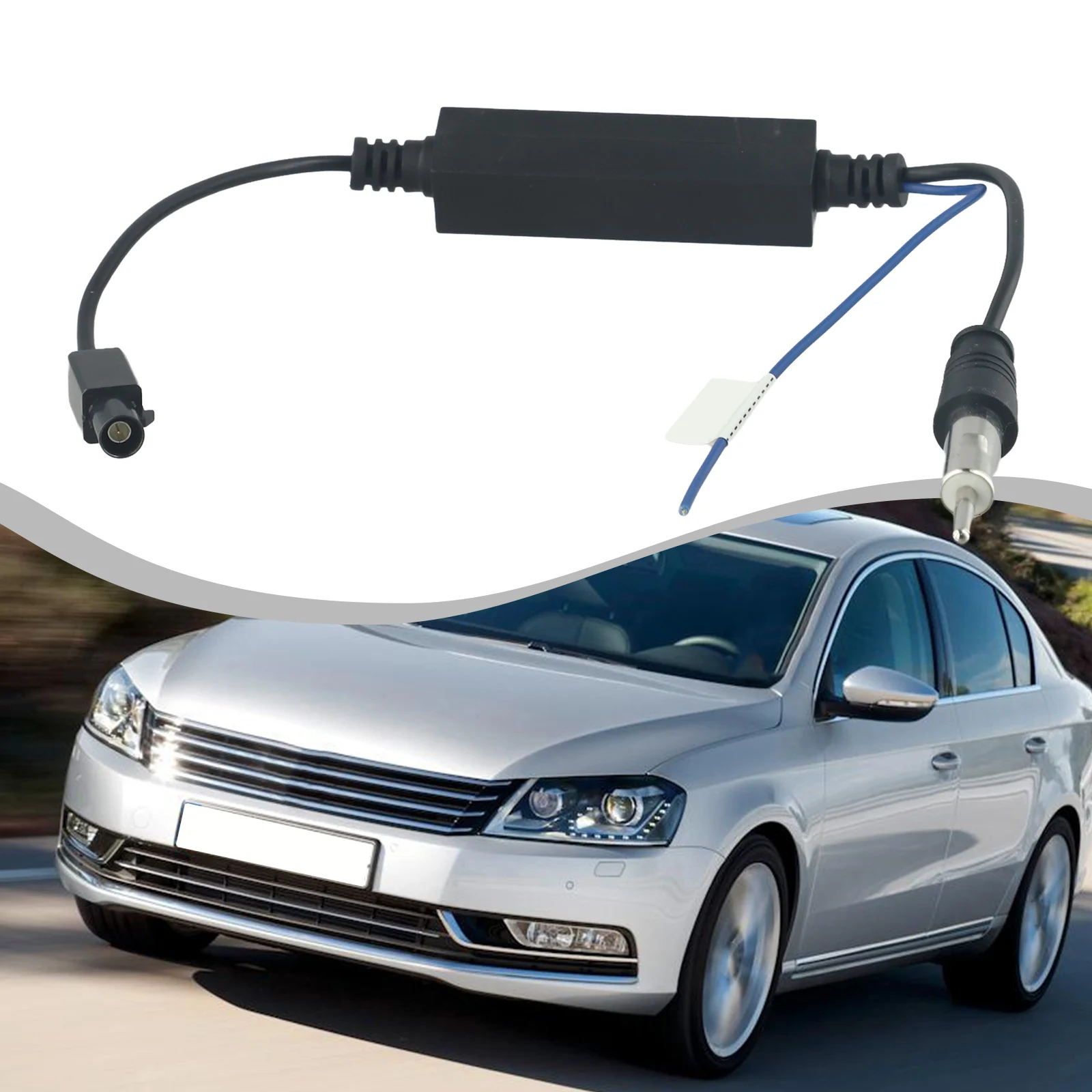 For Car Radio Antenna Connector Radio Antenna Adapter ABS Adapter Antenna Connector For Golf For Skoda Practical