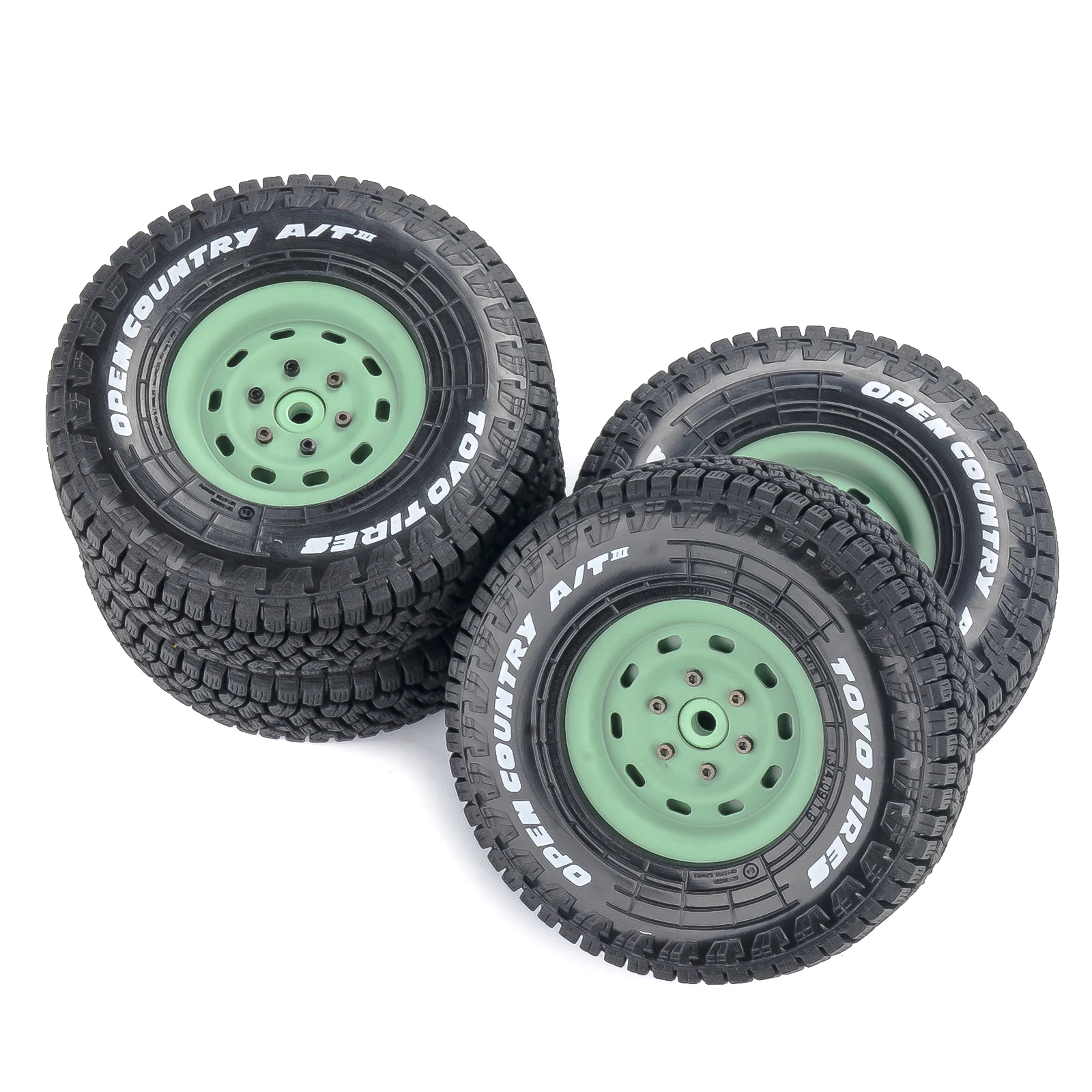PYFORE 1.9In Climbing Tires 4PCS Metal Ball Joint Wheel Hub 105*34mm 12mm Hexagonal Connector for 1/10 RC Model Car Crawler