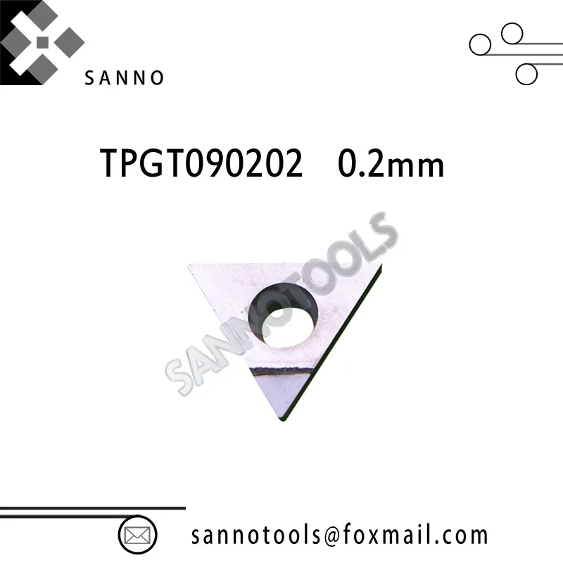 High Quality  TPGT090202 / TPGT090204 / TPGT090208 PCD CNC Carbide Turning Inserts