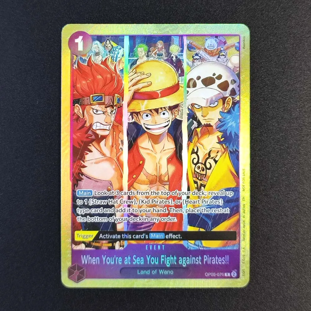 2025 Tarjeta de colección de anime en inglés de One Piece Monkey D. Luffy cuando estás al mar lucha contra los piratas! Juguetes de cartas de juego