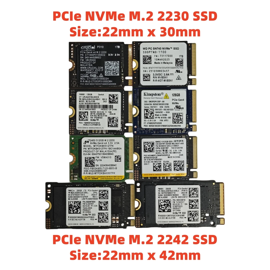 OEM PCIe 3.0/4.0 NVMe M.2 2230/2242 Samsung BM9C1/PM9B1 Internal
