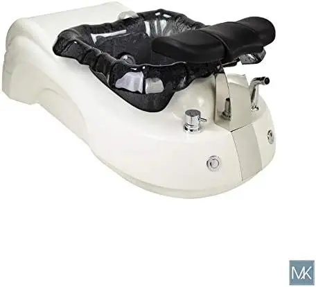 Siena Shiatsulogic Pedicure Chair White/Black Stylish Pedicure Tub W/Discharge Pump & Pipe-Less Magnetic Jet Pedicure Spa,