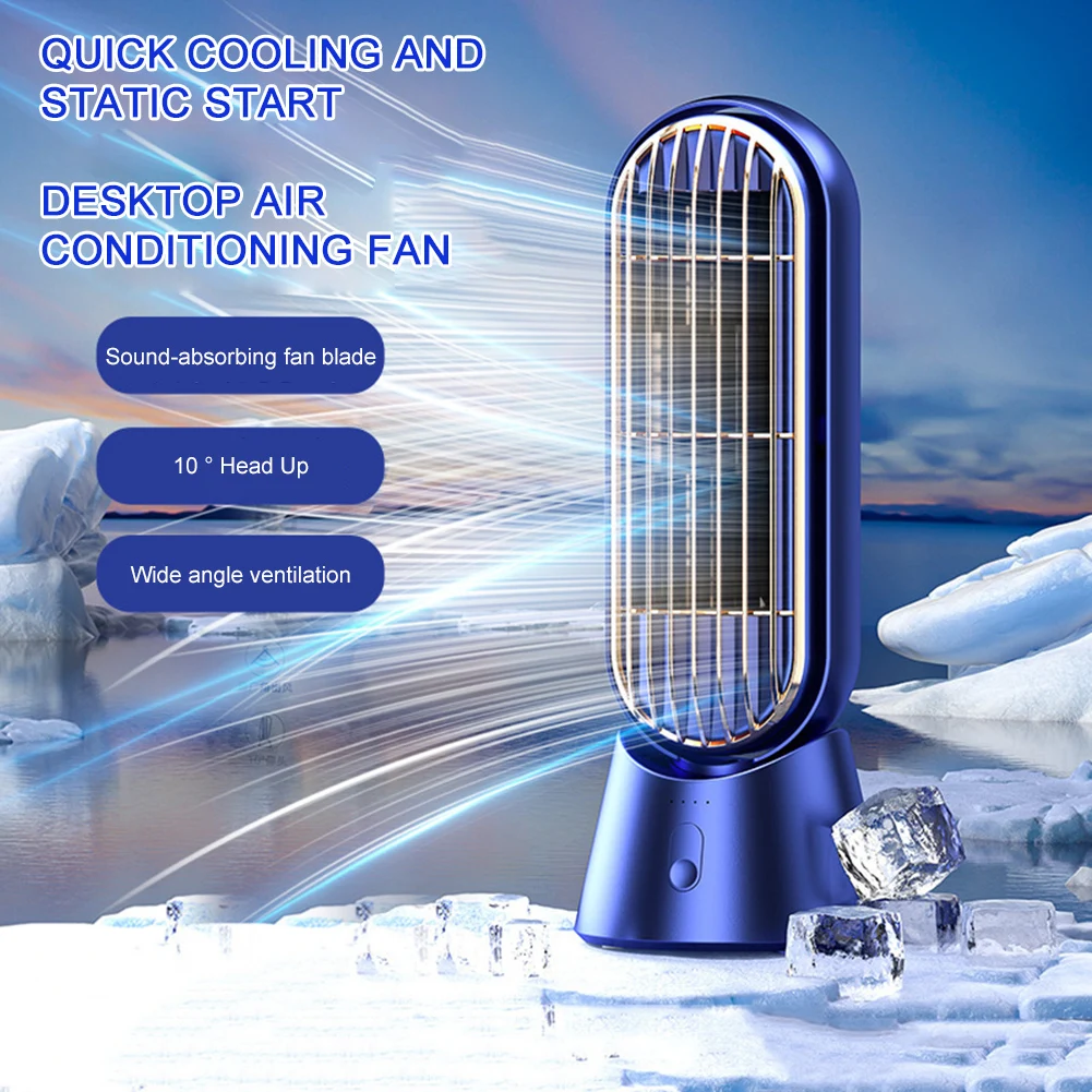 

3-скоростной вентилятор Tower с батарейным питанием, настольные охлаждающие вентиляторы, перезаряжаемый через USB вентилятор, многоцелевой мини-вентилятор с отключением звука для офиса/дома