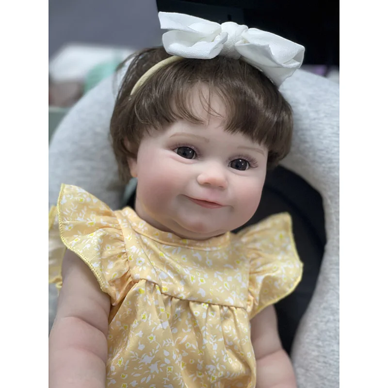 50CM Maddie Newborn Full Vinyl Girl & Cloth Body Reborn Baby Doll 3D Skin with Visbile Veins Collectible Art Doll Christmas Gift