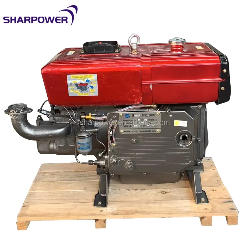 

SHARPOWER Fast Delivery 24hp ZS1115 Small Water Cooled Single Cylinder 4-Stroke Diesel Engine
