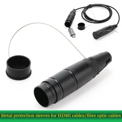 Waterproof Metal Protective Sleeve For HDMI Optical Fiber Cable Outdoor Dust Cover Data Performance Rental Home Theater