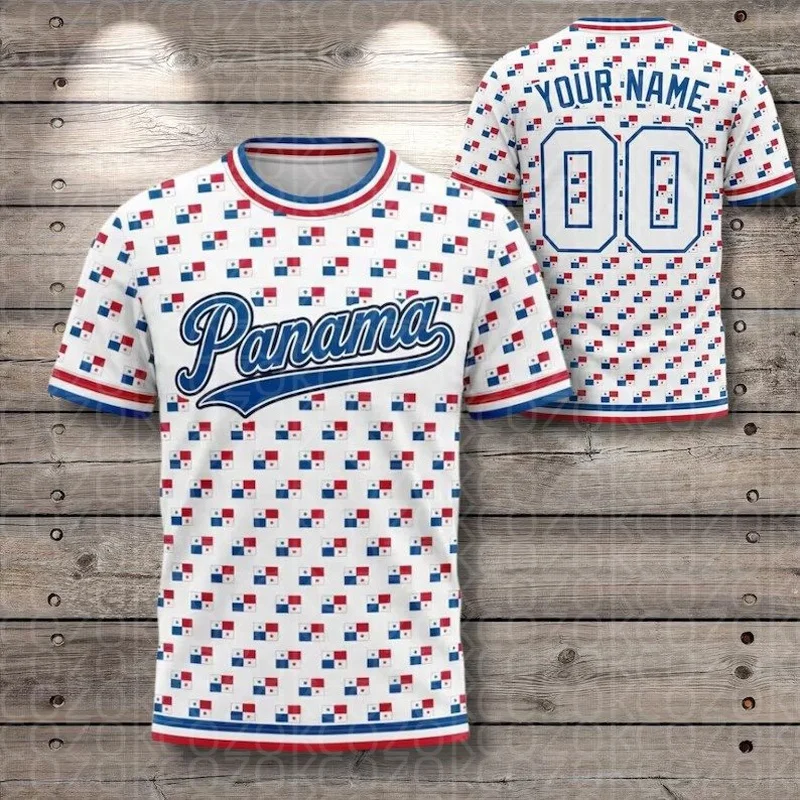 Custom Panama Pattern Team Football Jersey for Men Women Football Short Sleeves T-shirts Athletic Tee Shirts