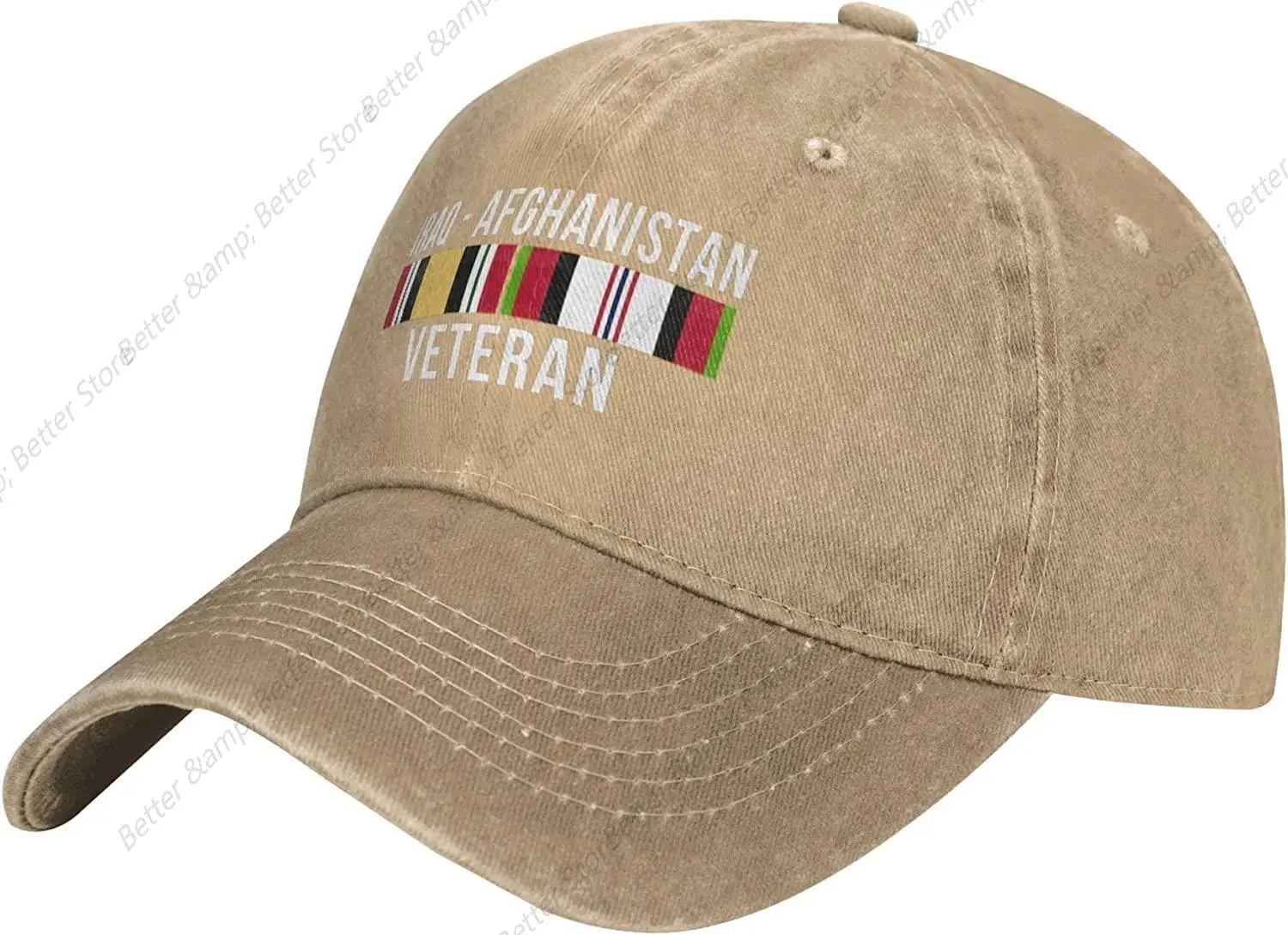 Afghanistan and Iraq Veteran Baseball Caps Unisex Adjustable Sun Hat Can Be Washed Leisure Dad Hats