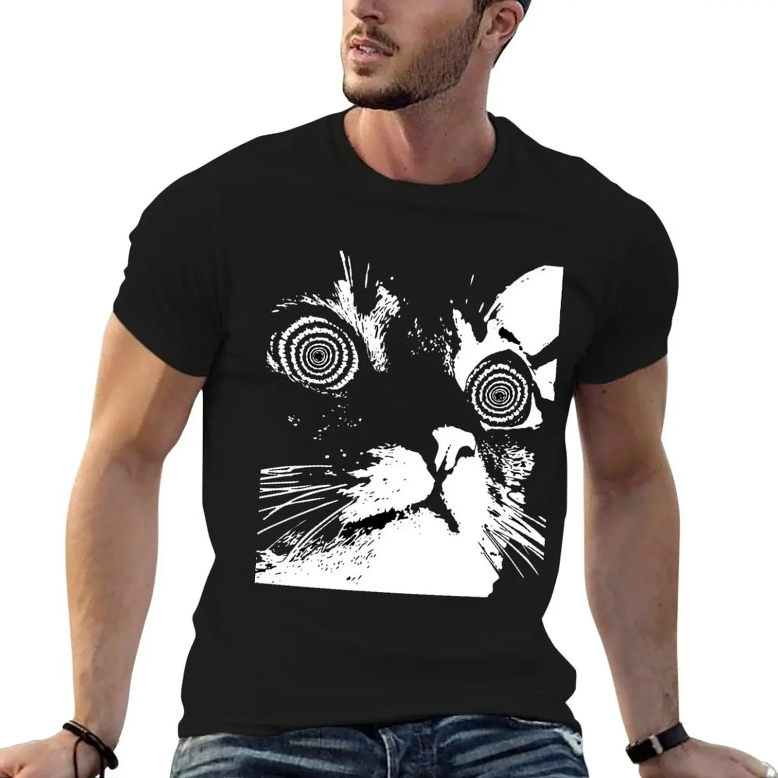 hypno cat v1.2 T-Shirt shirts graphic tees rapper graphic tees mens fashion