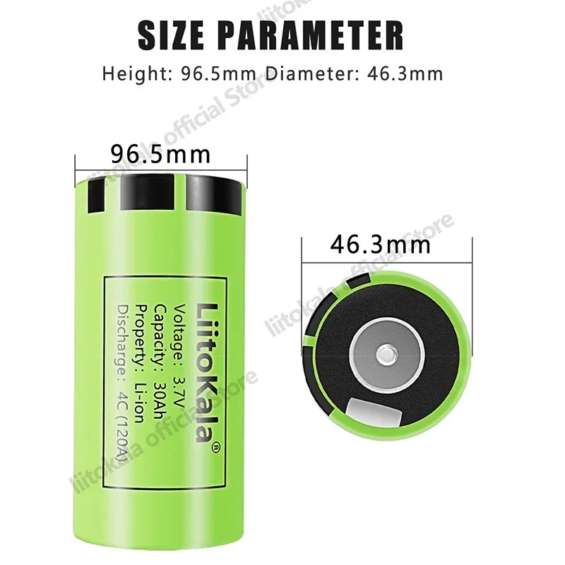 3 uds LiitoKala 4695E 3,7 V 30Ah batería de litio linterna de luz fuerte/banco de energía portátil/batería de energía