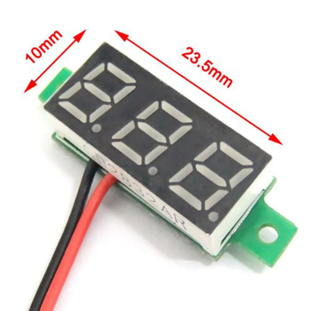 

Dc 2.5-30V Digital Voltmeter Panel Red LED Display Voltage Meter Accurate 0.28 Inch Voltage Two Wire Access