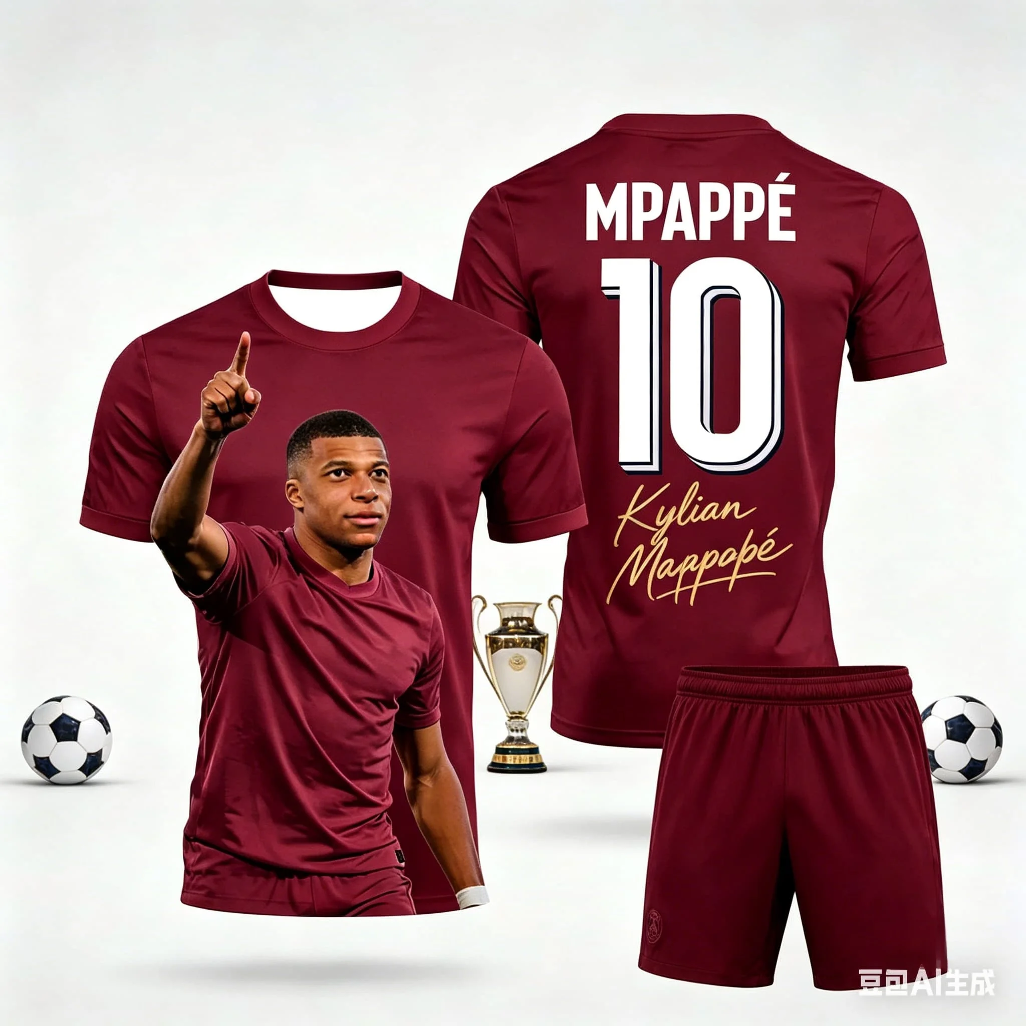 

2026 New Fashion Mbappé Special Edition Football T-Shirt Set Quick Dry Outdoor Sports Jersey Breathable for Men Daily Tee