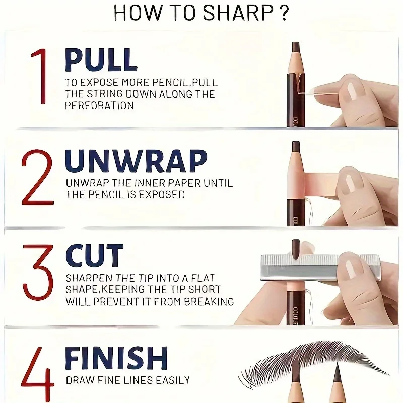 قلم الحواجب ذو خط السحب المسيل للدموع ، قلم الحواجب الذي لا يحتاج إلى قلم الحواجب ، تقديم اللون الطبيعي ، مقاوم للعرق ومانعة لللطخة #3