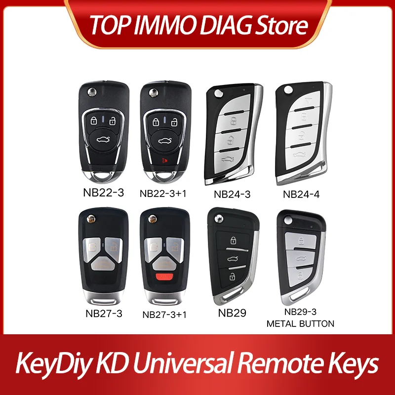 

10PCS KeyDiy KD Universal remote keys NB22-3 NB22-3+1 NB24-3 NB24-4 NB27-3 NB27-3+1 NB29 NB29-3 METAL Button KD900/KD MINI/X2/X4