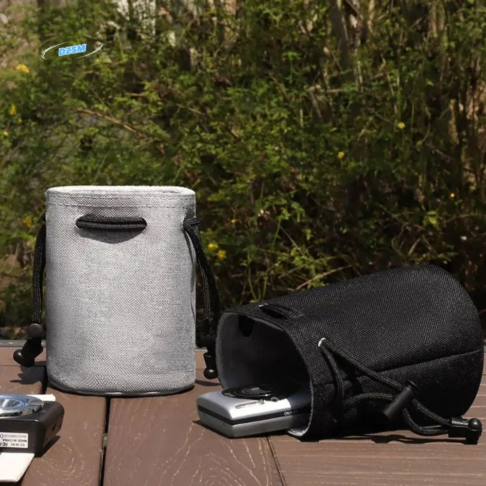 

Easy To Carry Waterproof Camera Bag Lightweight Compact Lens Drawstring Pouch Fleece Durable Photography Protective Bag Outdoor