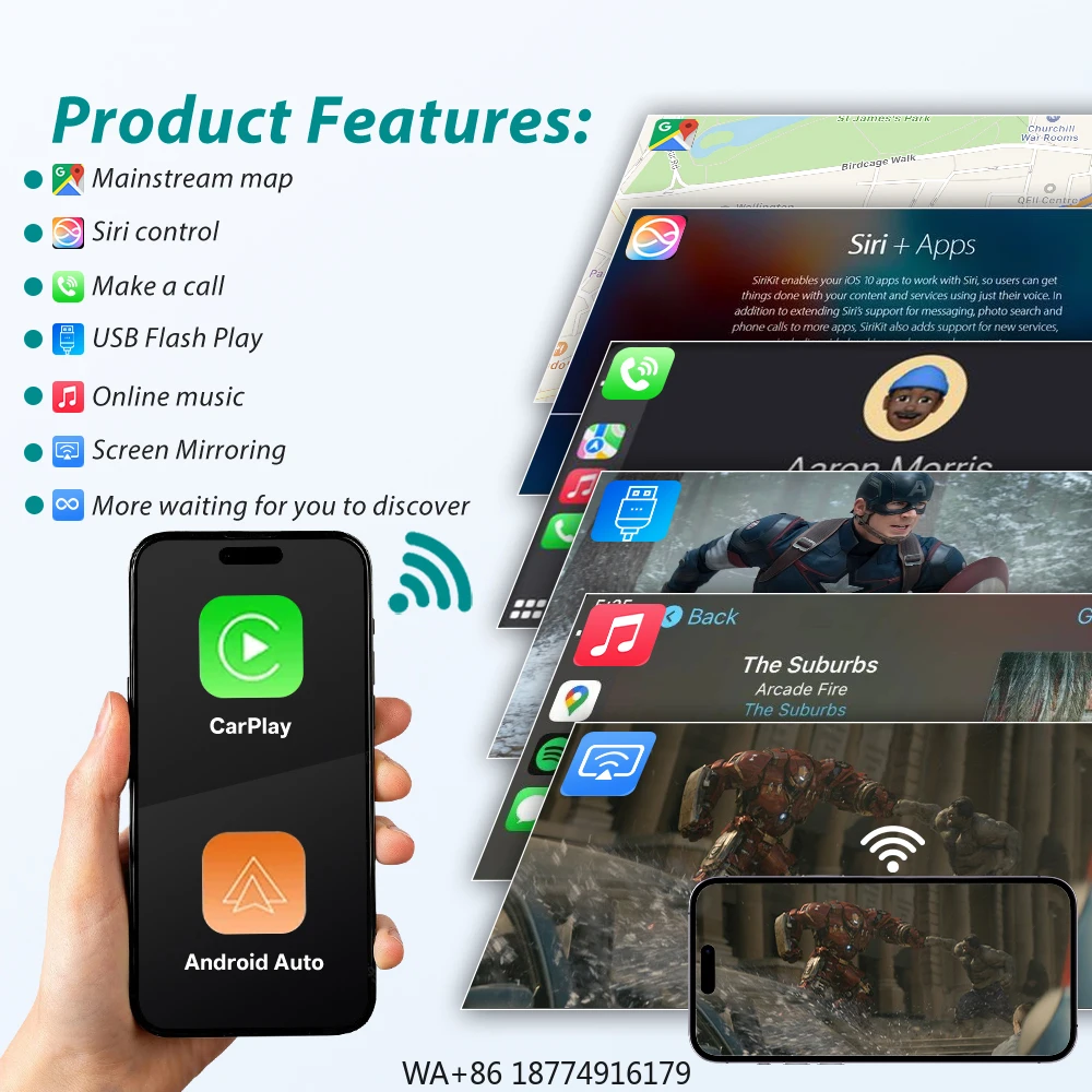 MMI Wireless  Carplay Smart Box for  XK 2009-2014 Android Auto Multimedia Navigation Mirror Link Original Screen