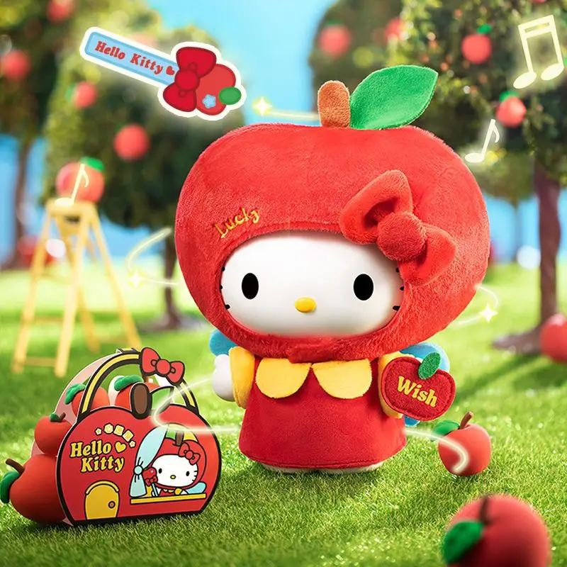 New Sanrio Hello Kitty Apple Bluetooth Speaker Hellokitty Anime Figures Toys Room Decor Kawaii Hellokitty Speaker Toy Girls Gift