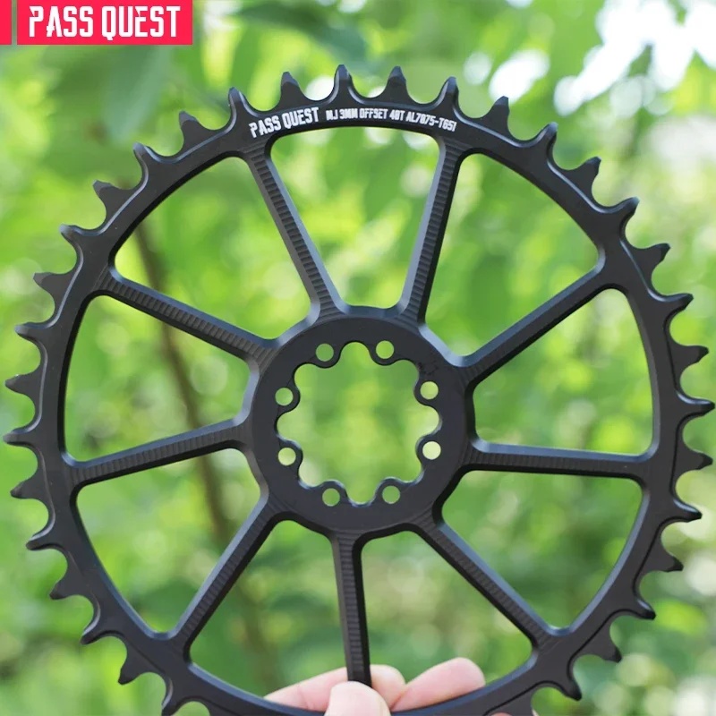 

PASS QUEST-3mm Offset for Direct Mount Crank Round Chainring Narrow Wide Chainring apply to MTB Road Bicycles 40T-48T