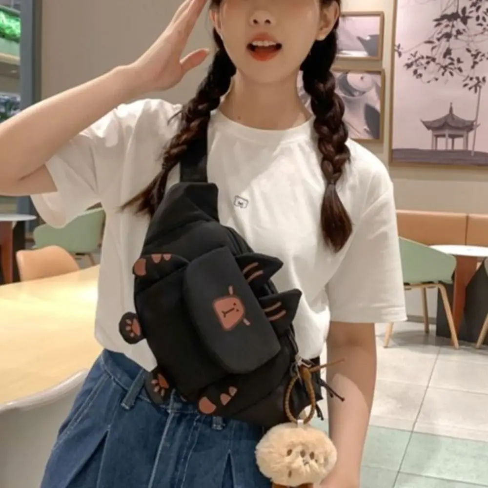 

Fashion Sling Bag Capybara Chest Bag PU Leather Phone Pack Kapibara Fanny Pack Cute Crossbody Capibara Waist Packs Girls