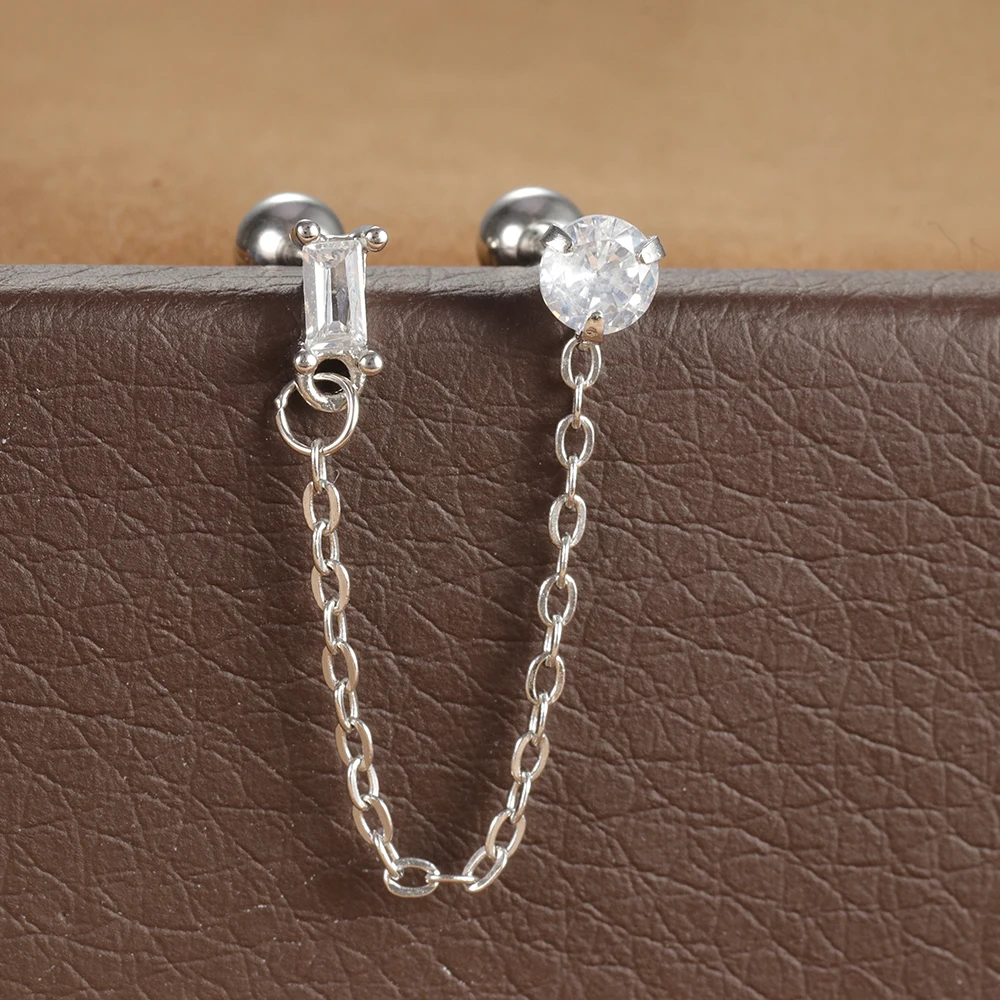 Women's 18K Gold Plated Zircon Crown Stud Earrings