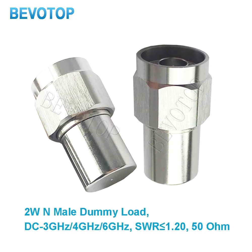 1Pcs 2W L16 N Male RF Coaxial Connector 3GHz/4Ghz/6GHz 50ohm Nickel Plated Coaxial Termination Dummy Load RF Accessories