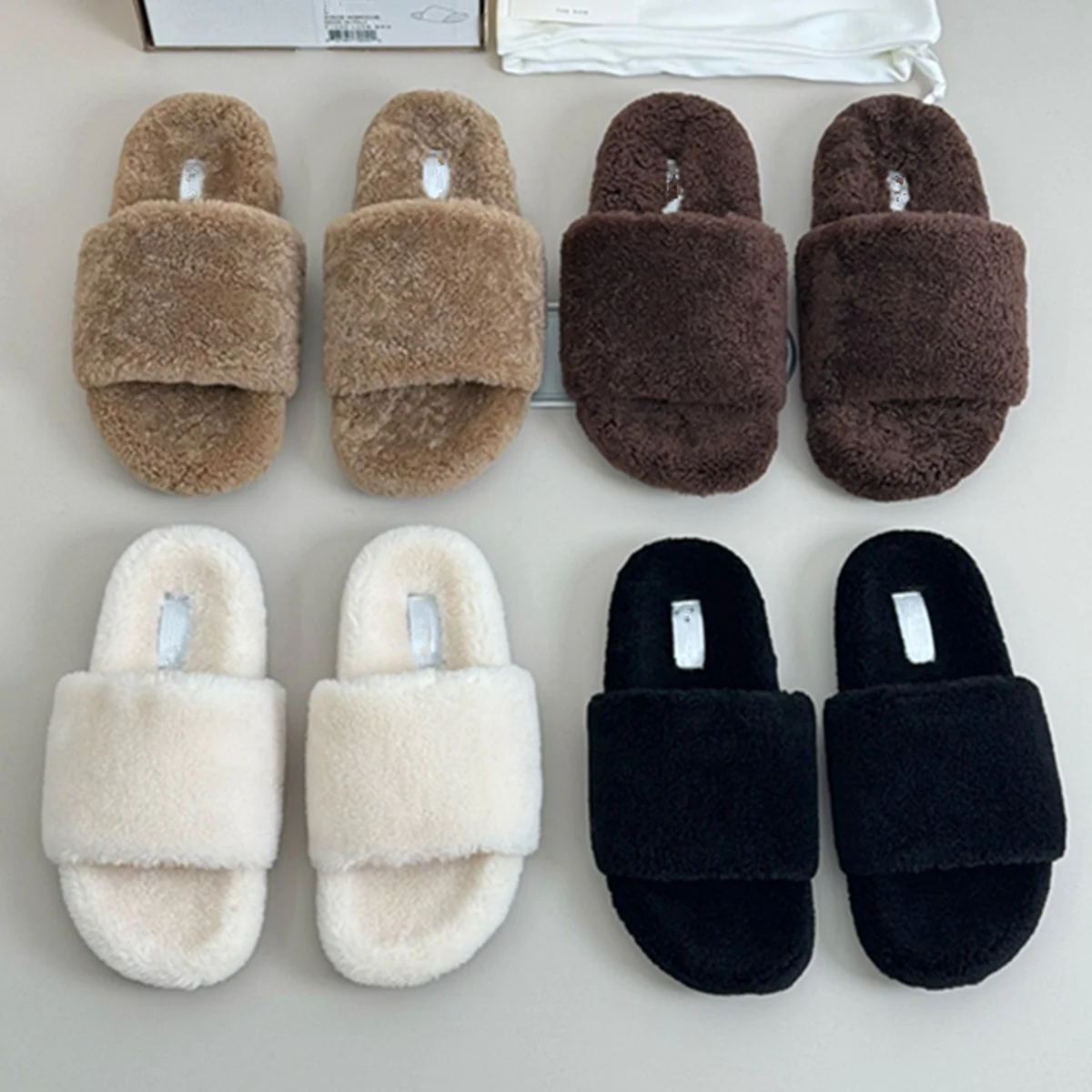 

Jenny&Dave Australian Wool Slippers Women Winter Minimalist Elegance Women's Sandals Woman Shoes,Shoes For Woman