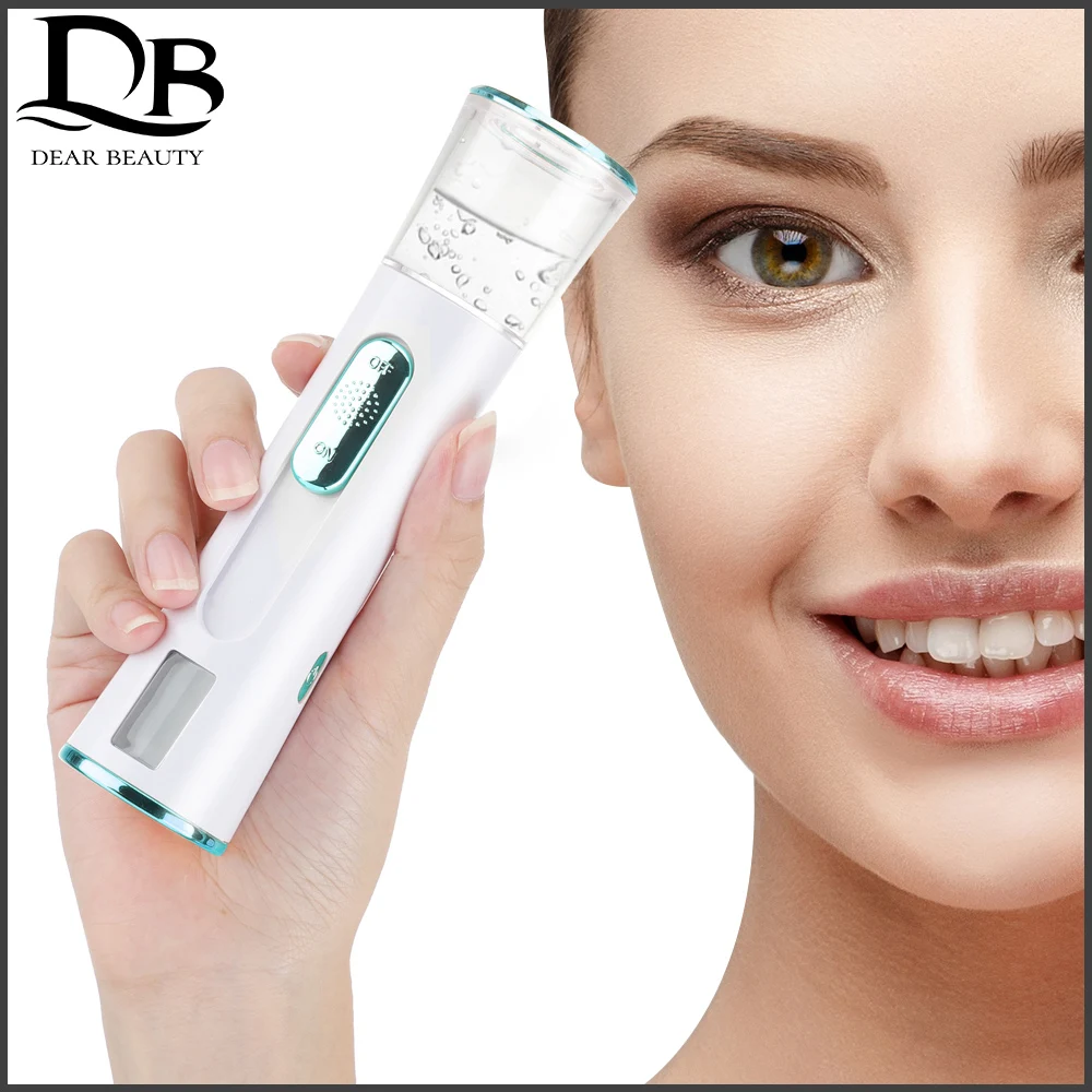 Vaporizador Facial de doble cabezal, pulverizador de niebla Nano, Humidificador hidratante de belleza, prueba de piel, cuidado LED