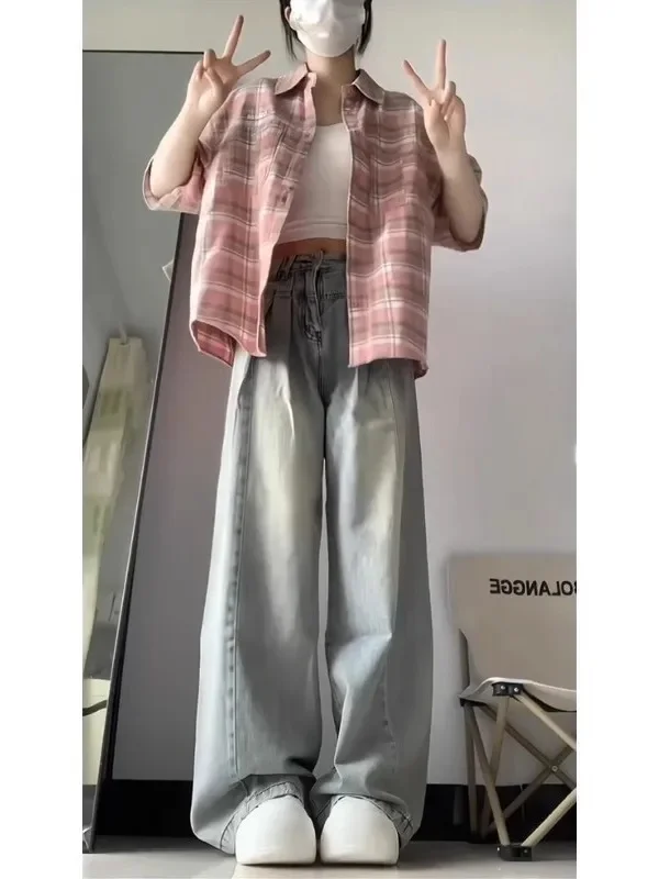 Celana Jeans Cargo Wanita Pakaian Denim Wanita Bahan Berkualitas Tekstur Nyaman Celana Panjang Wanita Fashion Tahan Lama