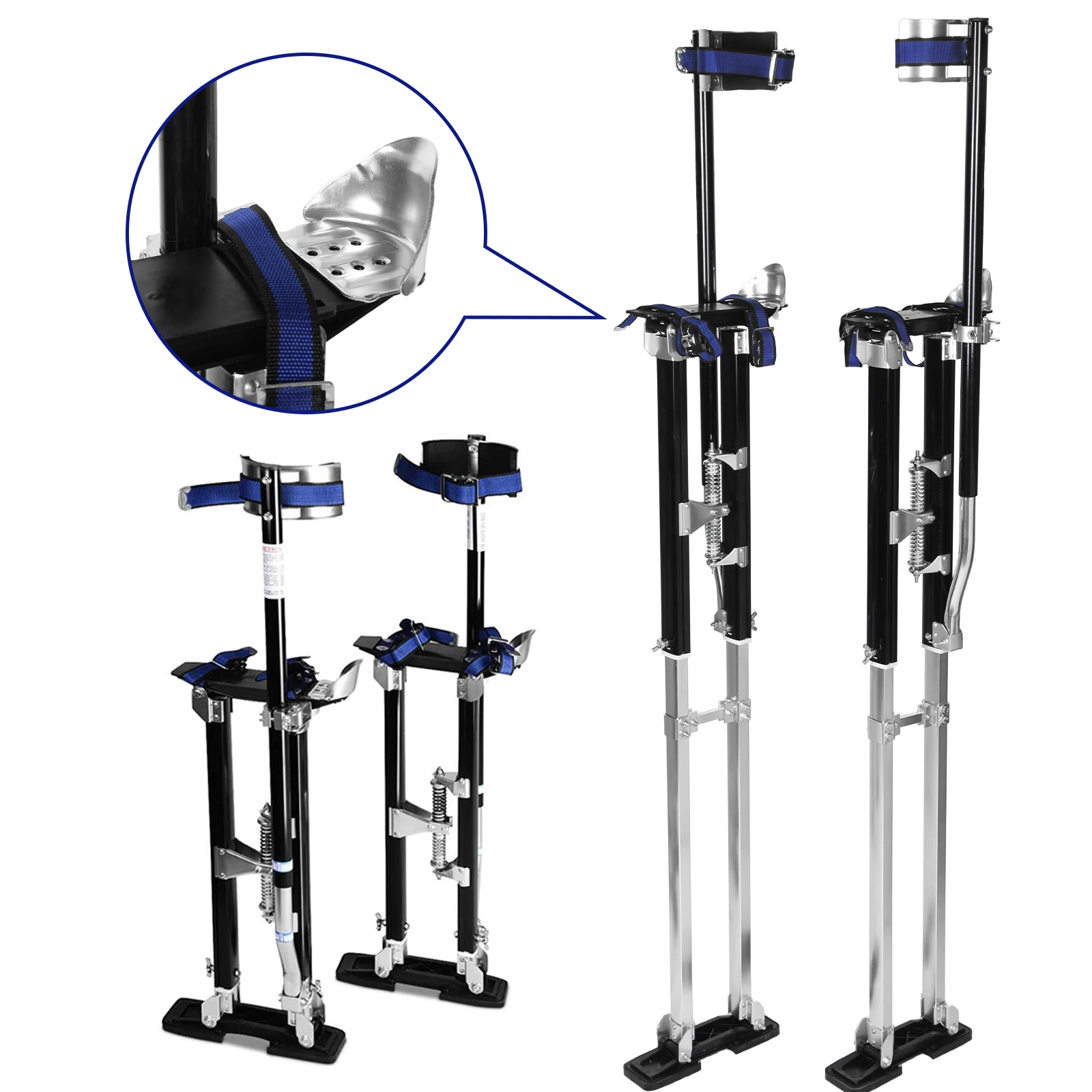 48 ''- 64'' سبائك الألومنيوم طوالة قابل للتعديل ارتفاع تلسكوبي طوالة قوس لآلات تشغيل عامل الارتفاع العالي #3