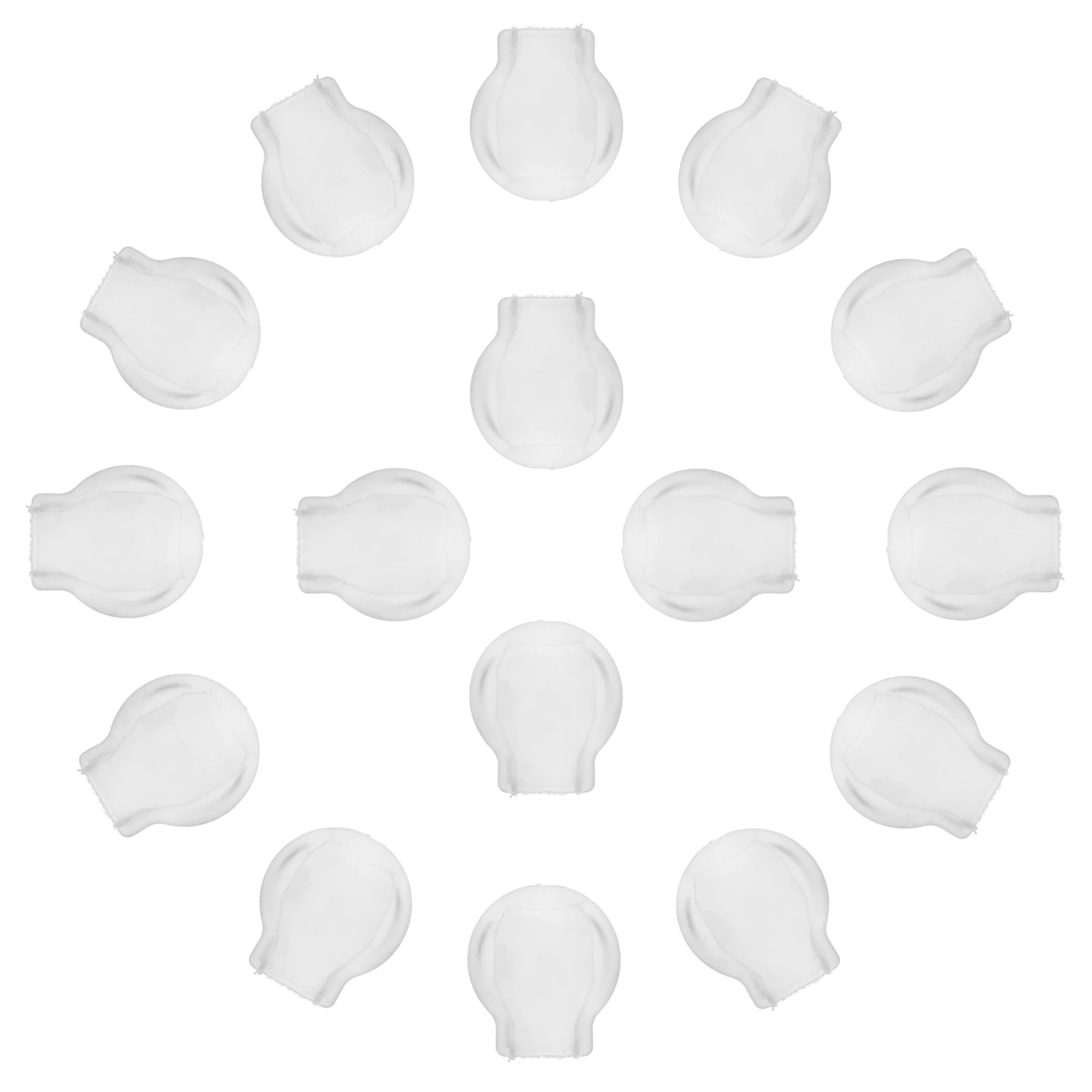 

50pcs Transparent Soft Tpe Pads Comfortable Anti Pain Earring Backs Clip On Converter For Daily Use Jewelry Accessories