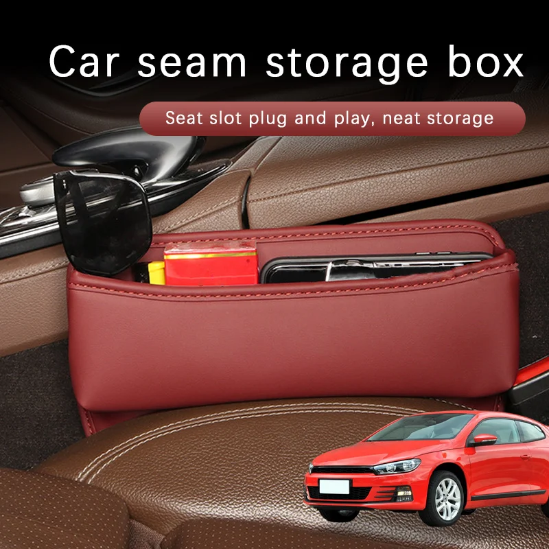 

Car Seat Gap Storage Box Driver Front Auto Seat Gap Filler Organizer Wallet Keys Card Storage Box For Volkswagen scirocco