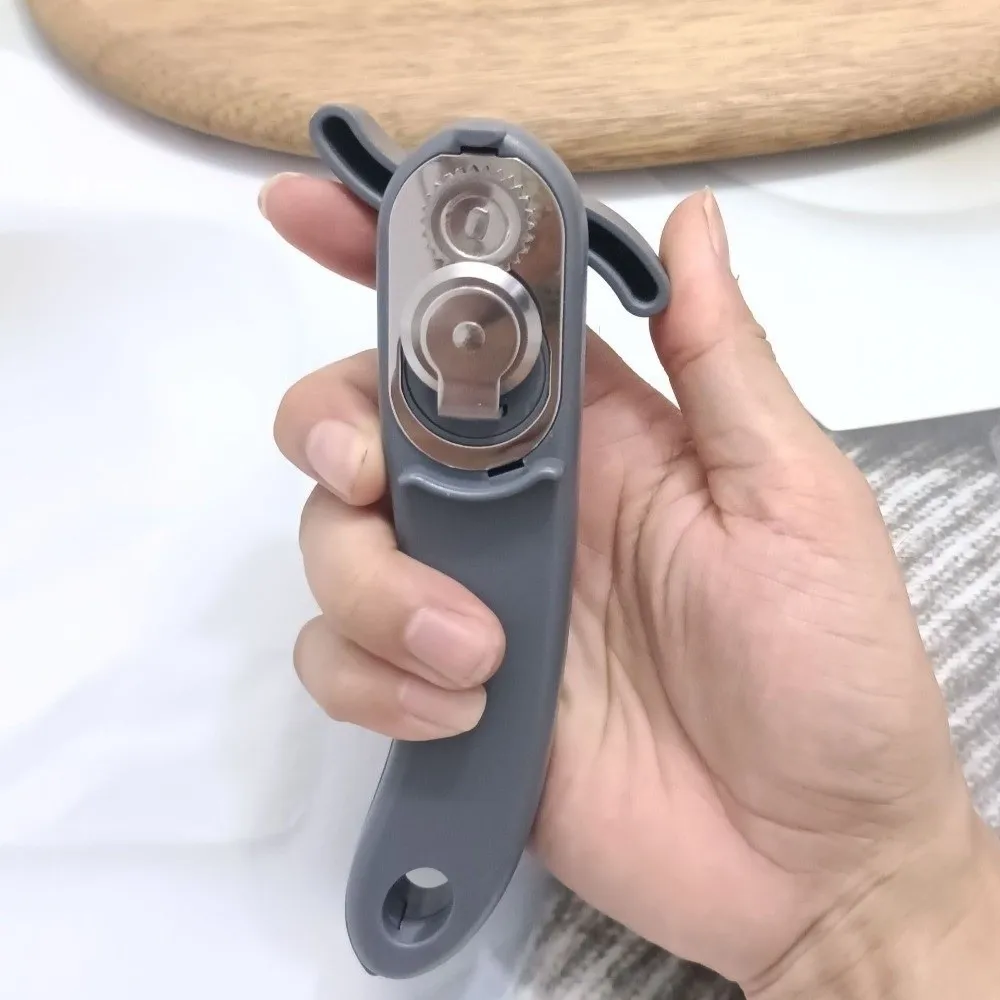 Multi Function Side Cut Can Opener Easy Grip Safety Design Bottle Opener Anti Slip Jar Opener Household Use view 3