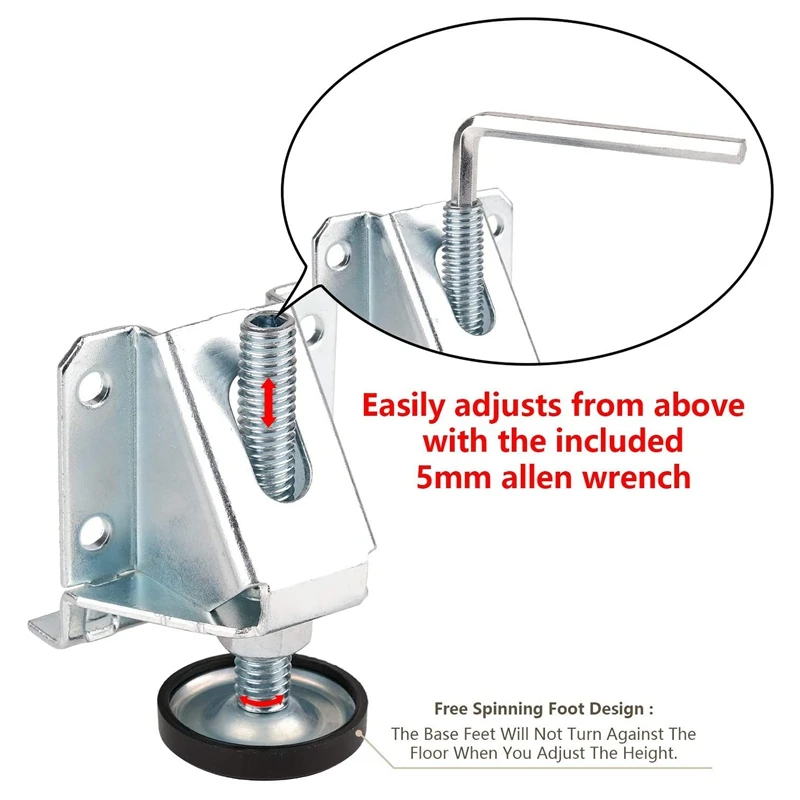 Выравнивающие ножки, сверхмощные уровневые ножки для мебели, регулируемый выравниватель ножек стола с замковыми гайками для мебели, стола, шкафа, верстака