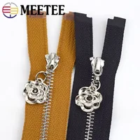 Meetee 2/5Pcs 3# Metal Zippers 18-70cm Auto Lock Closed&Open Zip for Sewing Bags Pocket Wallet Garment Zipper Repair Accessories 3