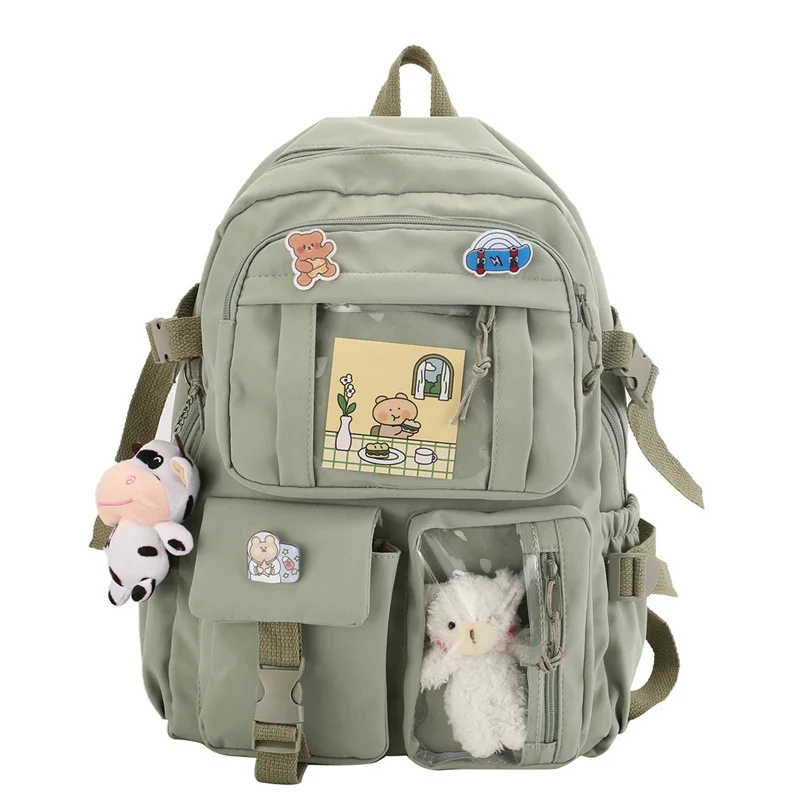 Nueva versión coreana, bolso de estudiante, mochilas escolares Kawaii informales para exteriores, mochila de moda de estilo Original para niñas