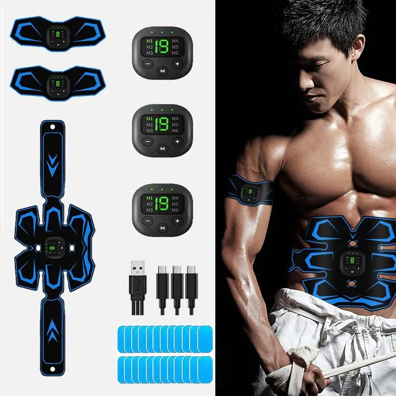Popular Digital Display Charging Abdominal Muscle Sticker Belt Fitness Equipment Lazy Sports Home Abdominal Fitness Instrument