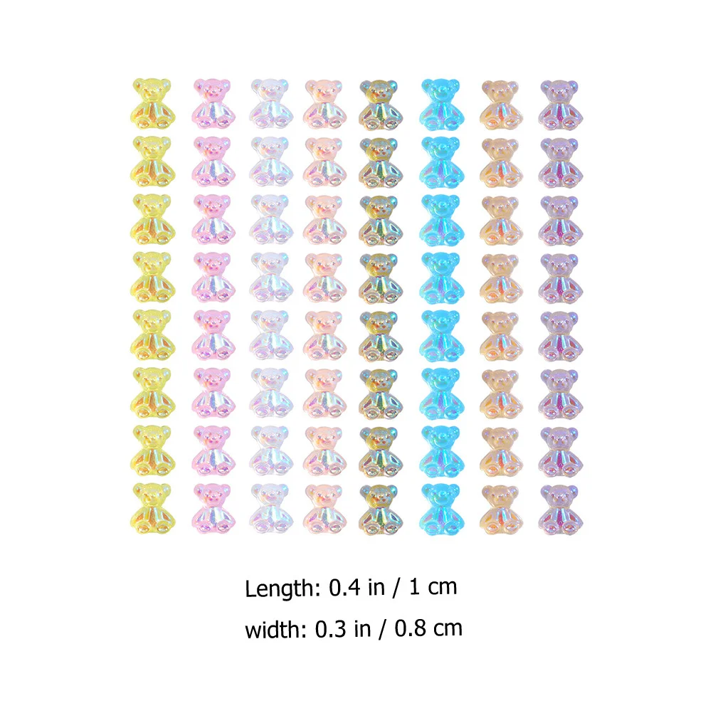 ชุดตกแต่งเล็บโฮโลแกรม 64 ชิ้น ลายหมีสุดสร้างสรรค์ สำหรับตกแต่งเล็บด้วยตัวเอง อุปกรณ์ทำเล็บสำหรับผู้หญิง ของขวัญสำหรับงานปาร์ตี้
