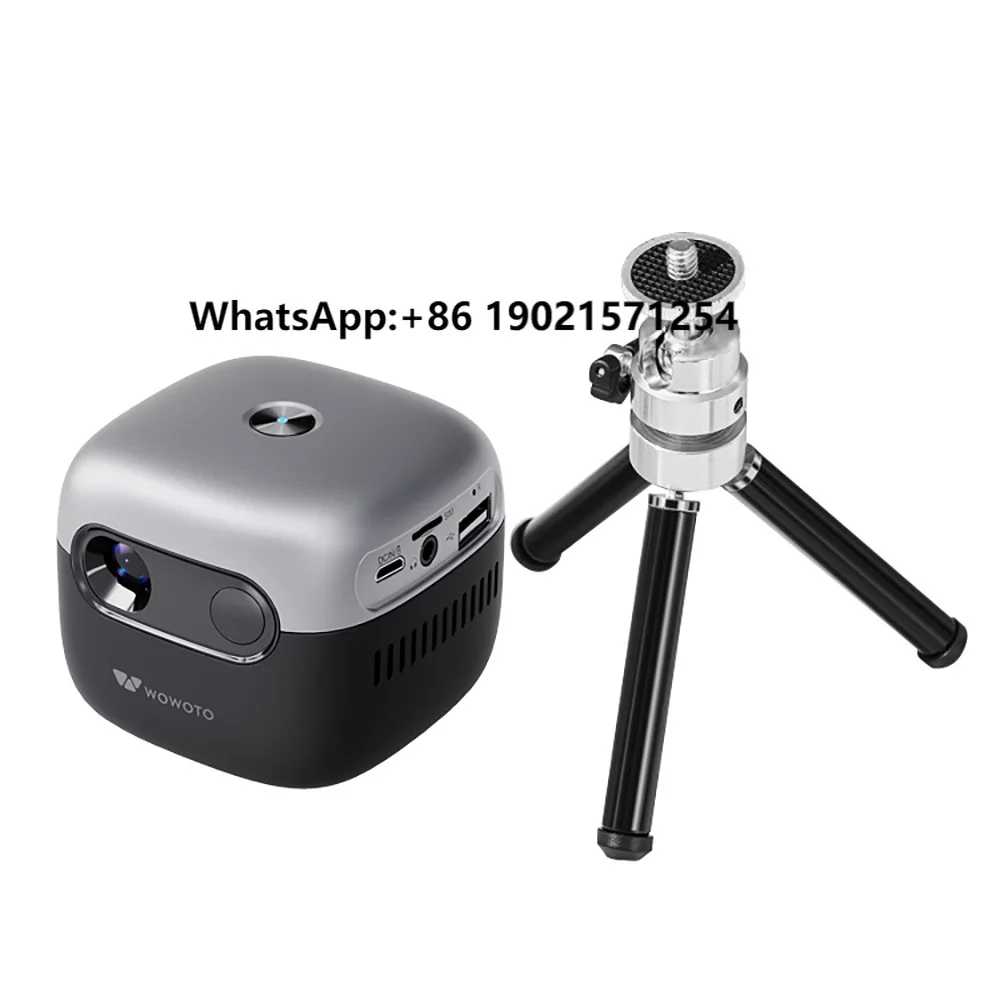 

DLP Mini Portable Projector Android 9,0 2.4G&5.8G WIFI BT5.0 Media Player Video Cube Pico Projector