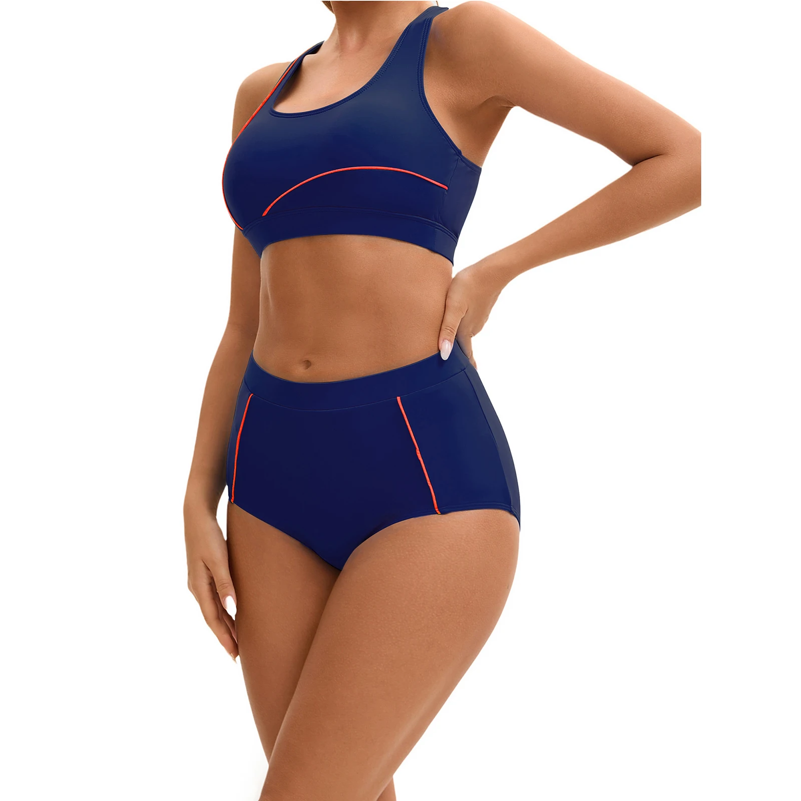 

Womens Swim Sets 2pcs Athletic Swimsuit Chest Pads Tank Top Swim Tops and Bottoms Sport Outfits Swimwear Beachwear Bathing Suit