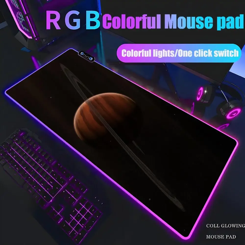 

universe Mouse Pad Tablet RGB mouse Pad Laptop xl desktop mouse pad, cute HD Rainbow Gaming keyboard pad, csgo Player, 90x40