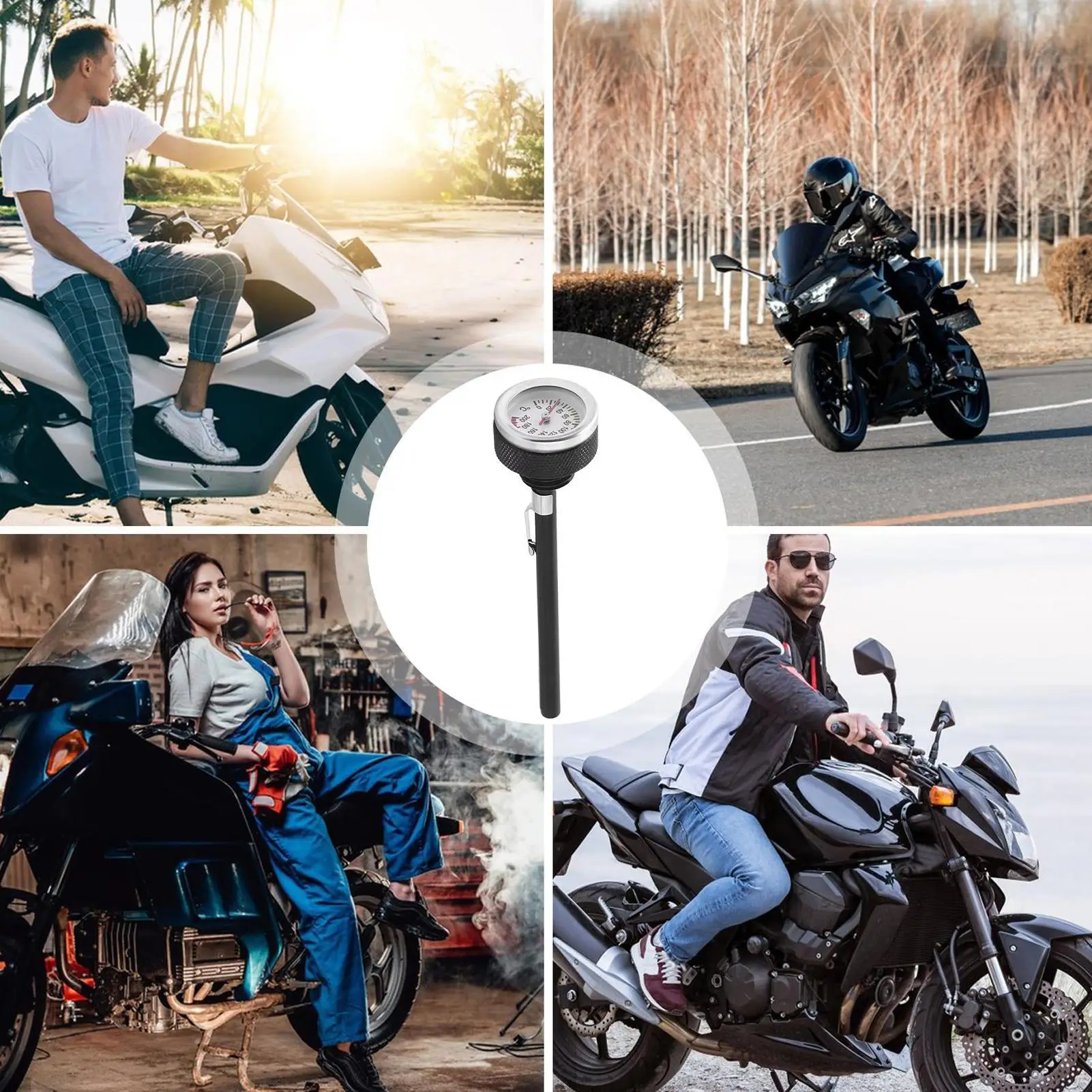 For For M20 X 2.5 Oil Cap Replacement Digital Display 0-200Celsius Indicator Motorbike Oil Tank Cap Replacement For Motorcycling