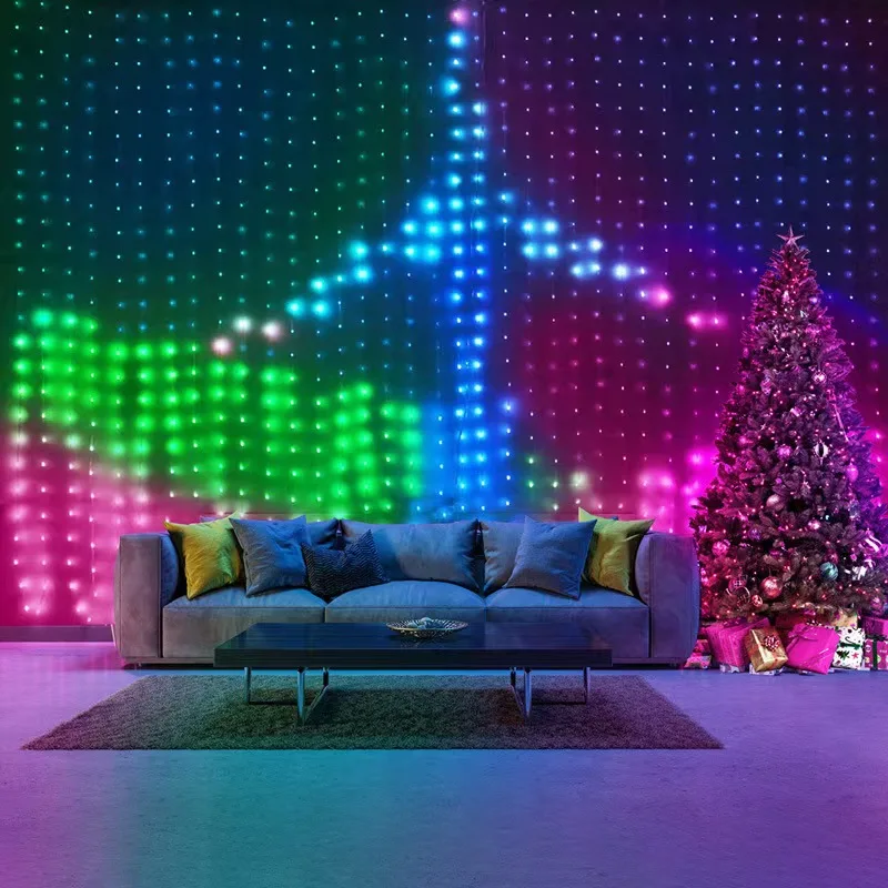 بلوتوث 400 LED RGBIC سلسلة أضواء الحفلات USB 5 فولت مقاوم للماء خرافة ضوء لحدث الزفاف احتفالي يهتف إكليل الديكور