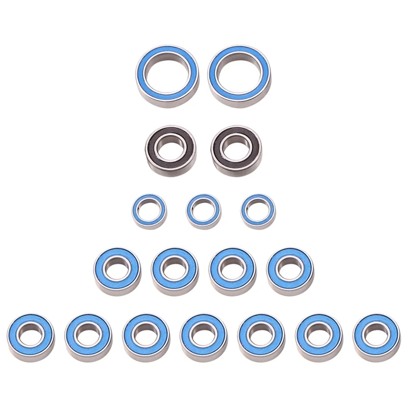 FBIL-18PCS Rubber Sealed Ball Bearing Kit For Tamiya CC-01 CC01 1/10 RC Car Upgrades Parts Accessories