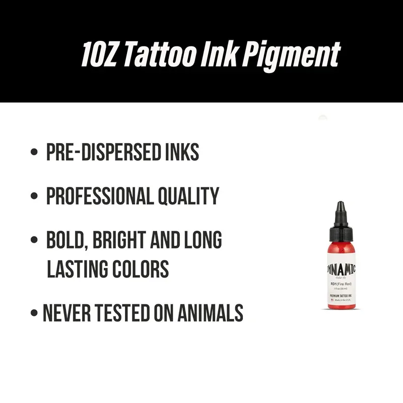 30ML Fire Red Tattoo Ink  Body Art Tattoo Ink Vibrant Vegan Long Lasting No Color Loss Professional Tattoo Ink (1oz Bottle)