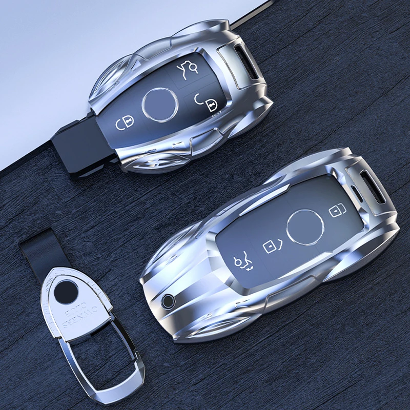 Zinc Alloy Car Remote Key Case Cover Shell for Mercedes Benz A C E G S Class GLA GLC CLE W124 W176 W223 W206 S350L S400L S450L