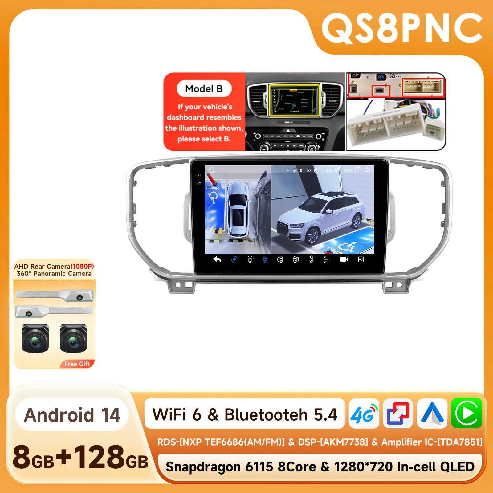 Hizpo 9 inch Auto Scherm voor KIA Sportage 4 KX5 2016 2017 2018 Android Auto Navigatie GPS Draadloze Carplay Wifi Stereo Bluetooth