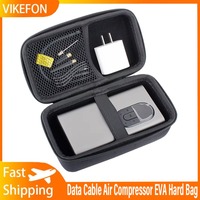 New EVA Hard Data Cable Storage Bag Travel Carrying Storage Bag Case for Baseus Car Air Compressor Electric Tyre Inflator Pump