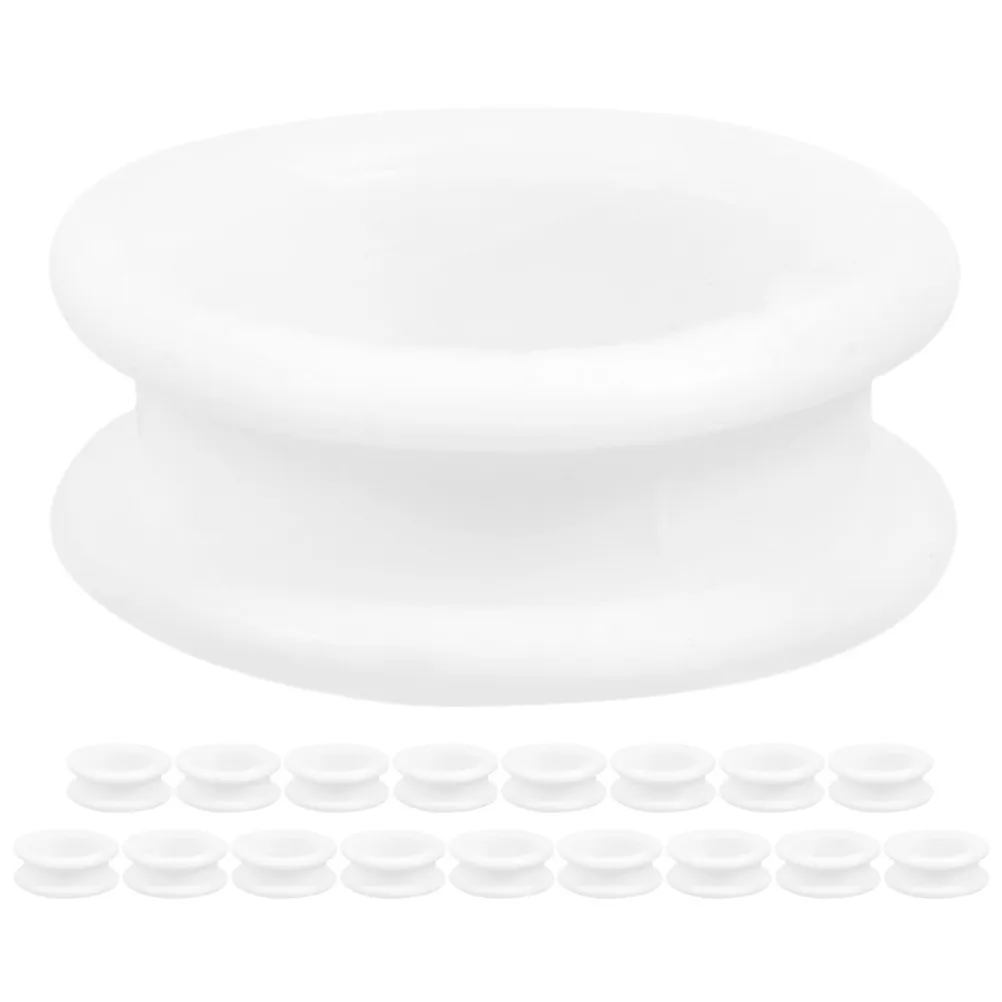 18Pcs Soft Silicone Finger Rings Protective Grips Shear Inserts for Barber Pet Grooming Scissors Hair Cutting Accessories