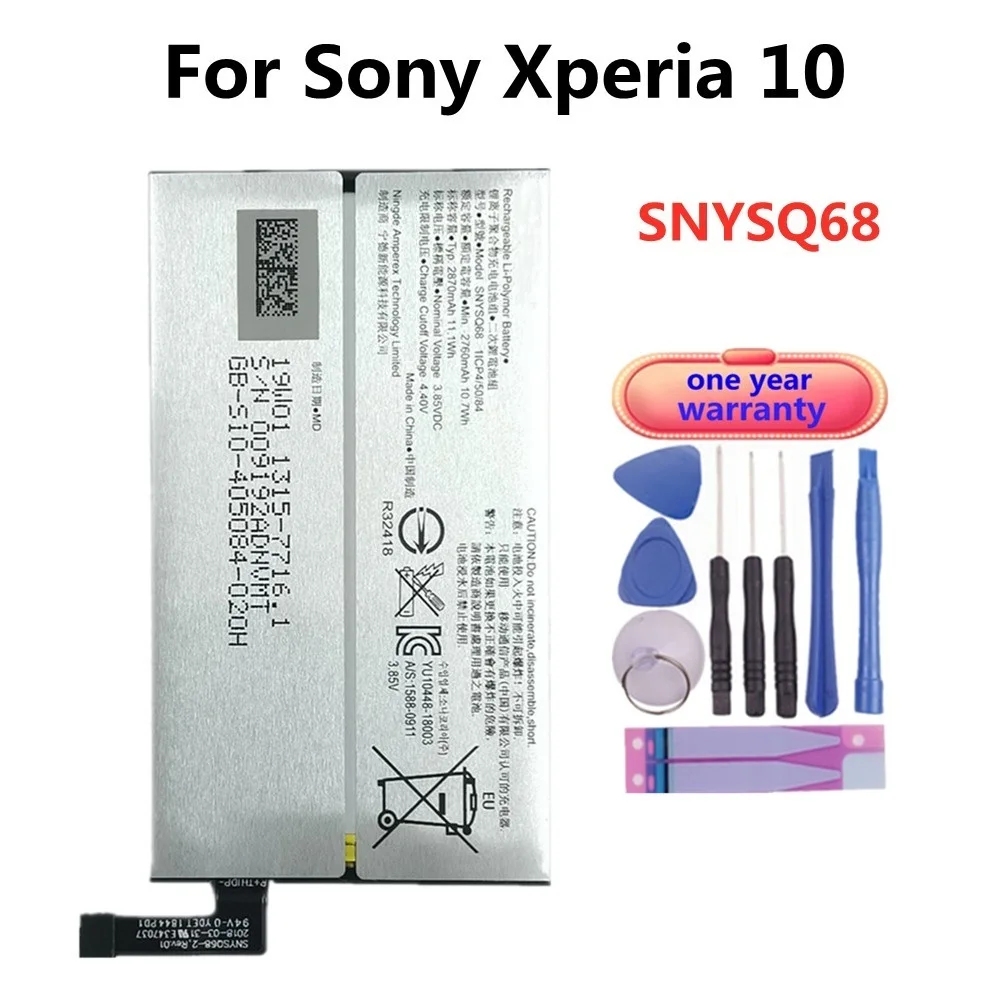 

2870mAh Phone Replacement Battery SNYSQ68 For Sony Xperia 10 I3113 I3123 I4113 I4193 Smart Cell Phone Built-in Batteries Bateria